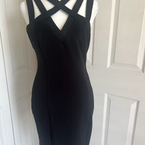 Guess Black Sleeveless Halter Bodycon Dress